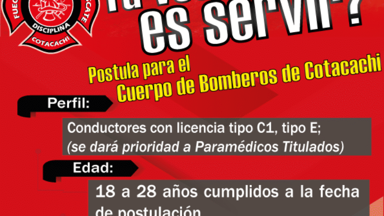 REQUISITOS – PROCESO DE SELECCIÓN DE ASPIRANTES A BOMBERO 1